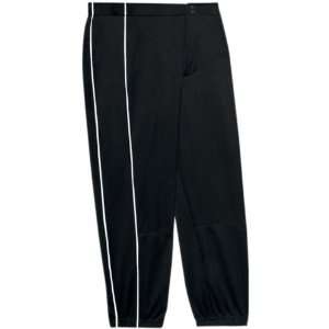 19645 Women s Low Rise Softball Pants With Piping Black/White Ws   26 