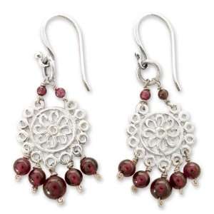  Garnet chandelier earrings, Joyous Jewelry