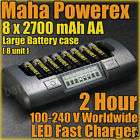 maha powerex mh c800s charger 8 aa 2700 mah and case $ 100 69 5 % off 