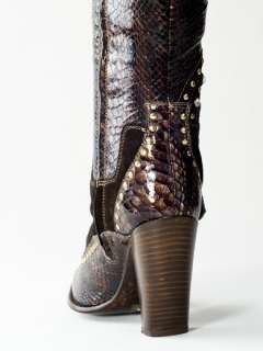 New El Vaquero Patent Maroon Boots Sz 39 US 9 Rt $1800  