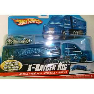  Hot Wheels X Raycer Rig Truckin Transporters Playset Blue 