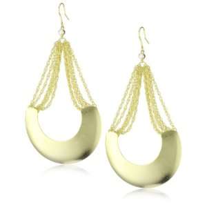 Sheila Fajl 18k Gold Plated Half Circle Chains Earrings