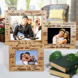  Engraved Love IsWood Picture Frame 