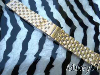 NEW AUTHENTIC MICHELE YELLOW GOLD URBAN 20MM WATCH BRACELET $500 