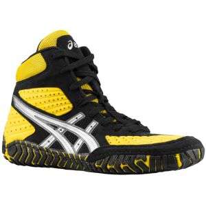 ASICS® Aggressor   Mens   Wrestling   Shoes   Yellow/Silver/Black
