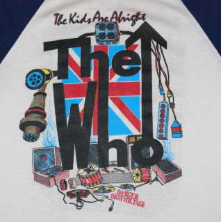 VINTAGE WHO THE KIDS ARE ALRIGHT TOUR SHIRT 1979 M  