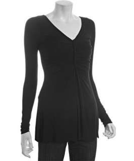 Bailey 44 black jersey Victory ruched front top