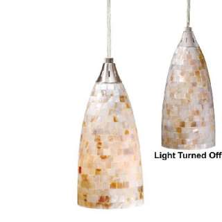   Lighting Fixture OR Track Light, Satin Nickel, Mosaic Shell  
