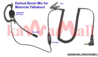 Ear Boom VOX PTT Mic for Motorola Talkabout Radio New  