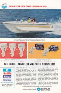 1967 CHRYSLER OUTBOARD MOTORS & BOATS Vintage Print Ad  