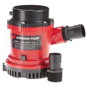  Johnson Pump 1600 GPH Bilge Pump 1 1/8 Hose 12V: Sports 