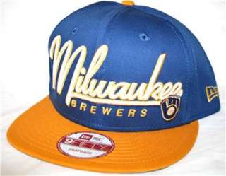 New Era Milwaukee Brewers Charz Retro Snapback Cap Hat  