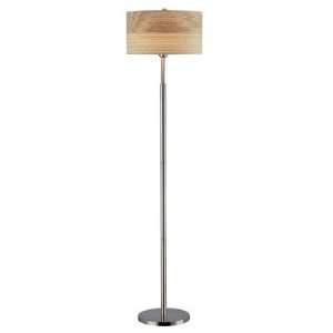    80751PS Relaxar   Floor Lamp, PS Finish Glass 2 Tone Off White Shade