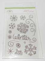 SNOWFLAKE DOODLE COLD SPELL HAMPTON ARTS CLEAR STAMP SET  