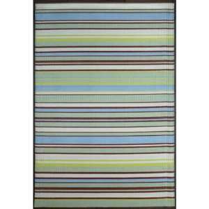  Mad Mats   Stripes Aqua Grey   6x9