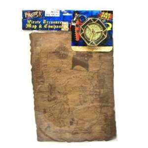  Pirate Treasure Map & Compass Set for Kids!: Toys & Games