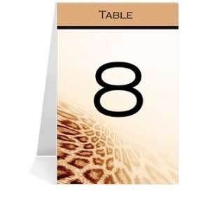  Wedding Table Number Cards   Leopard Love #1 Thru #18 