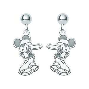    14K White Gold Disney Mickey Mouse Dangle Earrings Jewelry