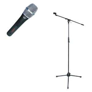  Pyle Mic and Stand Package   PDMIK5 Dynamic Cardioid Microphone 