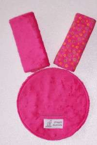 CAR SEAT Belly Pad & Strap Covers HOT PINK *GA  