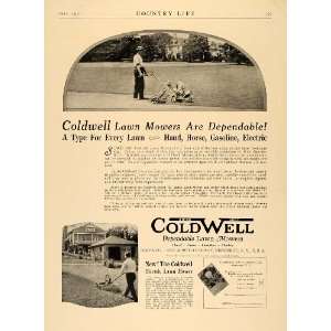  1926 Ad Coldwell Electric Lawn Mower Model L Newburgh 