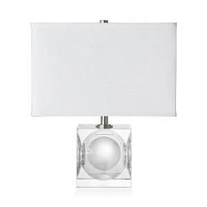  Williams Sonoma Home Crystal Cube Bedside Lamp, Clear with 