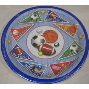  Sports Pennants Paper Plates 9 16ct. Toys & Games