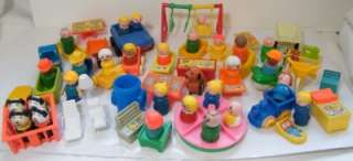   HUGE LOT FISHER PRICE LITTLE PEOPLE 64 PIECES PRETEND PLAY  