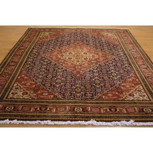  710 x 109 Navy Blue Persian Hand Knotted Wool Tabriz Rug 