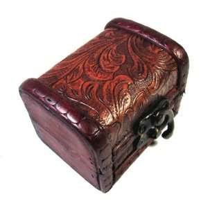 Wooden Trinket Boxes for Coins, Jewelry, Pills Treasure Chest Coin 