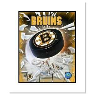  Boston Bruins NHL Team Logo and Hockey Puck Double 