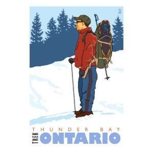  Snow Hiker, Thunder Bay, Ontario Giclee Poster Print 