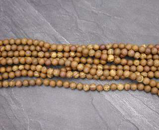 Wood Agate 8mm 16 Round Beads Loose Strand  