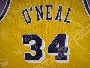 LAKERS SHAQUILLE ONEAL AUTOGRAPHED JERSEY KOBE ROOKIE  