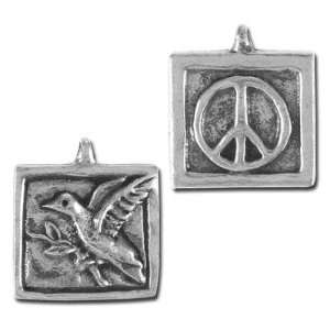  15mm Green Girl Peace Dove Pewter Charms Arts, Crafts 