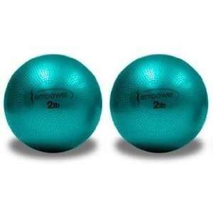  Empower Pilates Miniballs with DVD   Teal (2 lbs.) Sports 
