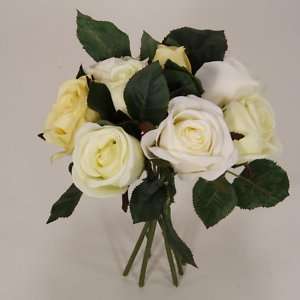Rose Bouquet Silk Wedding Flowers Yellow  