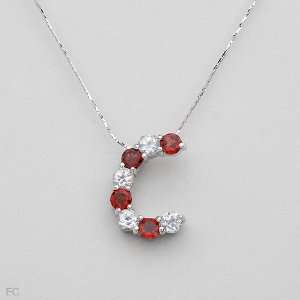 Necklace With 2.20ctw Precious Stones   Genuine Garnets and Topazes 