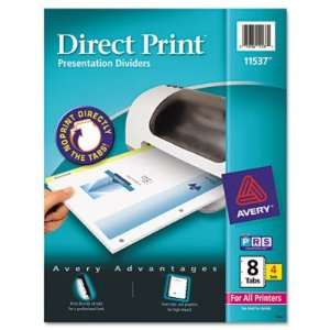 Direct Print 3 Hole Dividers for Laser/Ink Jet/Color Laser   Eight Tab 