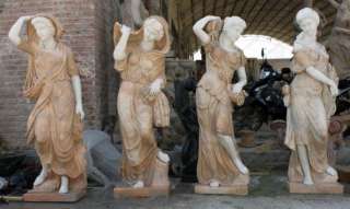   marble four seasons statues this elegant two tone statue set features