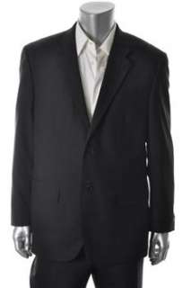 Alfani NEW Mens 2 Button Suit Black Wool 46R  