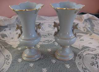  sale is a beautiful pair light blue of urn style vases (7.25” tall 
