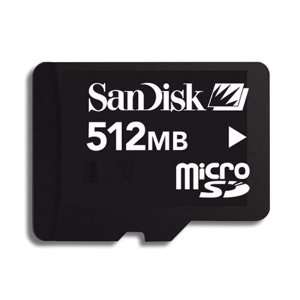  SanDisk   Flash memory card   512 MB   microSD 