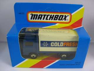 MATCHBOX 1980s DIE CAST MB 20 VOLVO CONTAINER TRUCK  