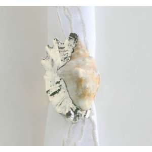  Conch Shell Napkin Ring with Silver