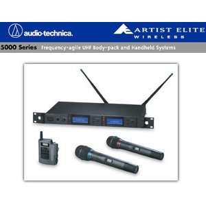  Audio Technica AEW 5266D Dual UHF Handheld Wireless System 