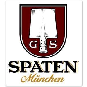  Spaten Munchen Beer Label Car Bumper Sticker Decal 4x3.5 