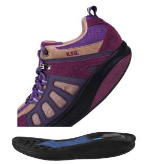 Health Walking Leather Women Purple Diet Shoes TW2  