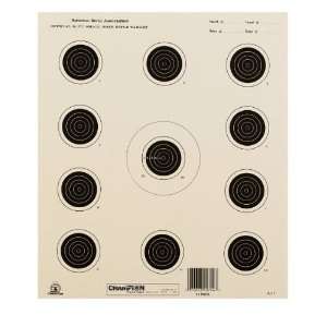 Champion NRA Paper GA 17 50 Feet 11 Bullseye Target (Pack of 12 