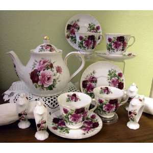  Summer Rose Porcelain Tea Set
